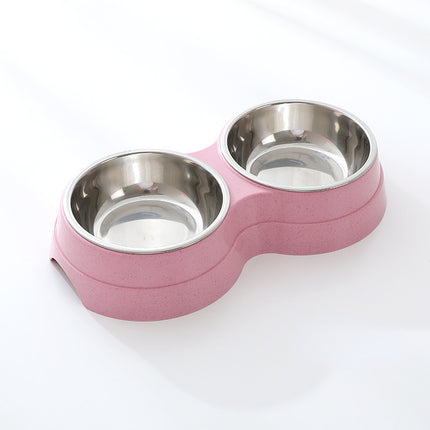Double Pet Bowls – Stainless Steel Food & Water Feeder for Dogs & Cats | Petpexi