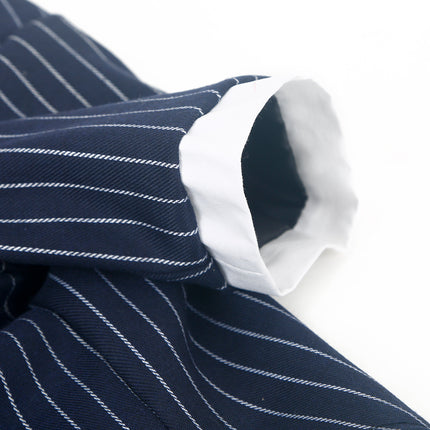 Elegant Striped Bow Tie Suit for Large Dogs – Formal Pet Outfit | Petpexi