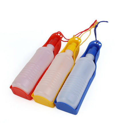 Portable Dog Water Bottle with Built-In Bowl – 500ml Travel Feeder | Petpexi