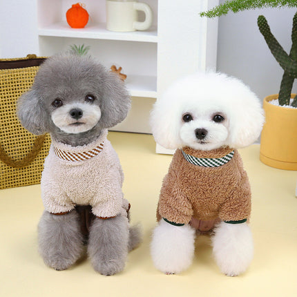 Fashion Velveteen Dog Clothes – Soft Warm Pet Outfit for Small Dogs | Petpexi