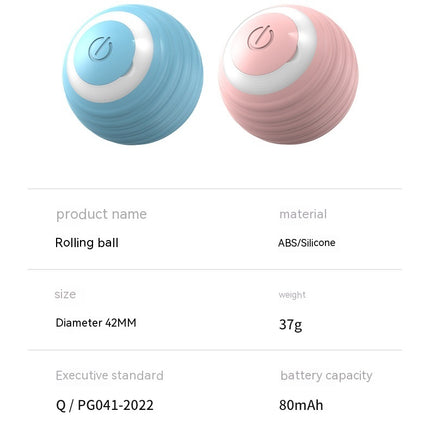 Automatic Moving Bouncing Rolling Ball – Smart Rechargeable Cat Toy | Petpexi