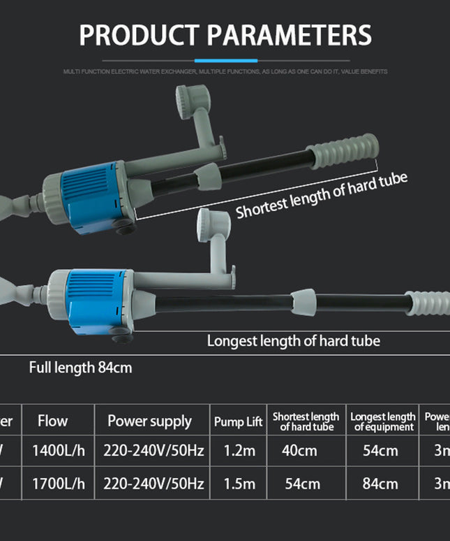 Fish Tank Gravel Cleaner – Electric Aquarium Sand Vacuum 20W/28W | Fast Free Shipping USA | PetPexi