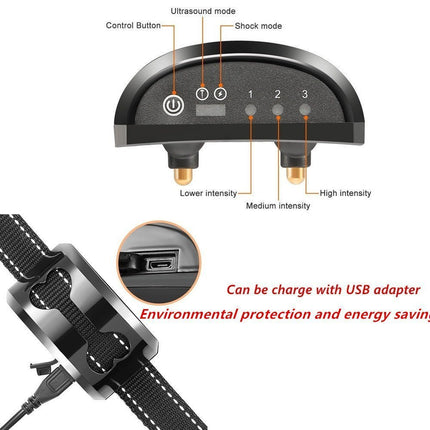 Smart Ultrasonic Anti-Barking Dog Collar – USB Rechargeable & Waterproof
