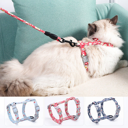 Cat I-Shaped Chest Harness – Adjustable Cotton Strap for Cats | Petpexi