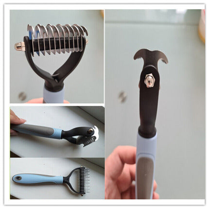Dual-Sided Grooming Brush for Dogs & Cats – Deshedding & Dematting Tool | Petpexi