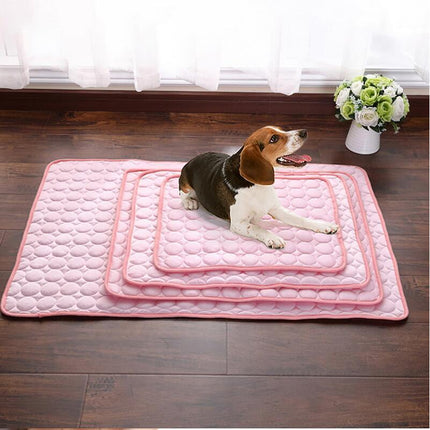 Ice Silk Pet Cooling Pad for Dogs & Cats – Soft, Breathable & Summer-Ready