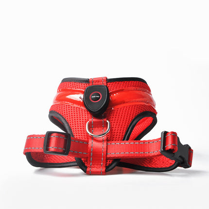 LED Luminous Dog Harness – USB Rechargeable Reflective Safety Chest Strap Vest for Dogs | Petpexi