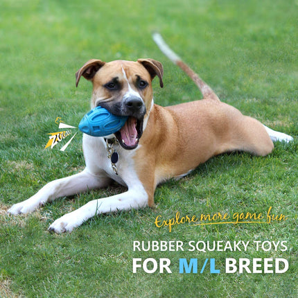 PetPexi Rubber Sounding Rugby Dog Toy - Durable & Squeaky Fun