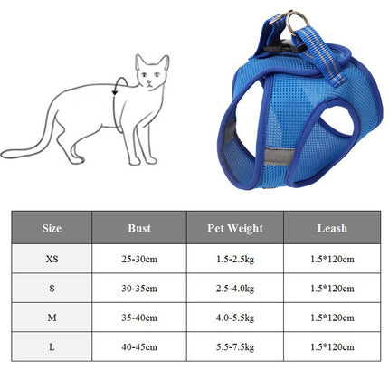 Anti-strike Cat Traction Harness – Sandwich Cat Walker for All Cats | Petpexi