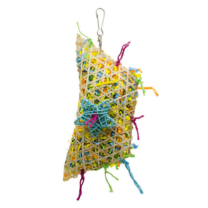 Bird Brushed Straw Toy – Natural 35cm Hanging Toy for Parrots | PetPexi