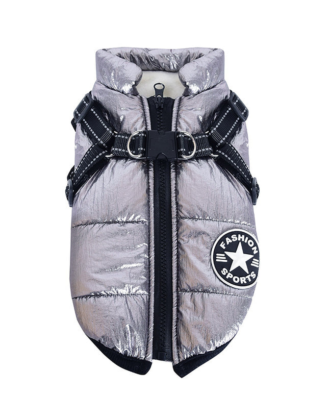 Waterproof Cotton Dog Vest – Chest-Back Winter Jacket | Petpexi