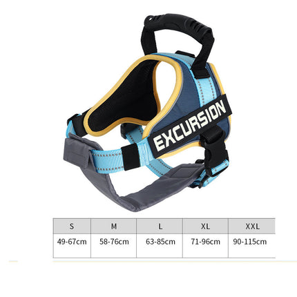 Hiker Dog Leash Vest Type Chest Harness for All Breeds - petpexi.com