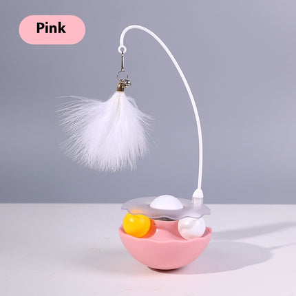 Cat Interactive 3-in-1 Tumbler Toy with Catnip, Feather Wand & Bell – Fun Exercise for Cats | Petpexi