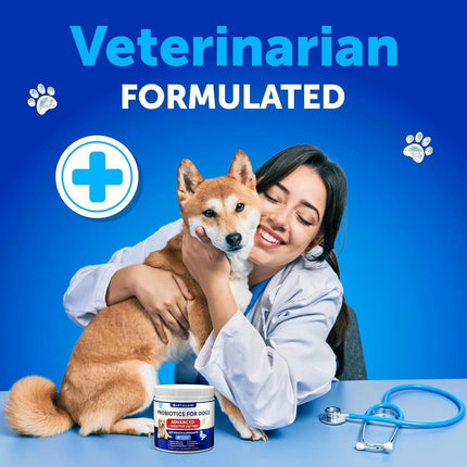 Probiotics For Dogs - Gut Health, Allergy & Immunity Support, 180 Duck-Flavored Soft Chews