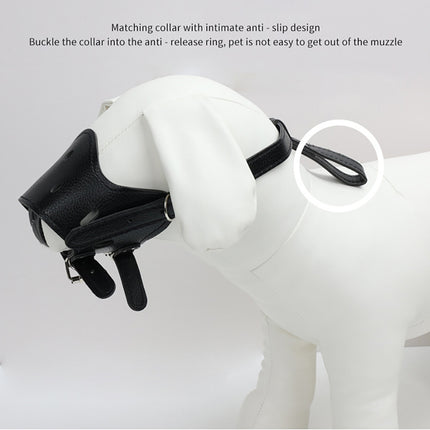 Leather Dog Muzzle – Breathable, Secure & Adjustable Anti-Barking Muzzle for All Breeds | Petpexi