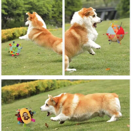 Pet Dog Vocal Plush Toy Ringing Bell Ball - Free Shipping | Petpexi