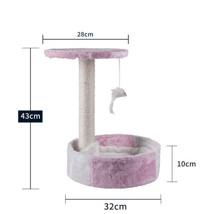 Cat Climbing Frame Litter Tree with Integrated Grab – Solid Wood Stylish Design | Petpexi
