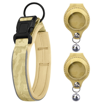 Durable Nylon AirTag Pet Collar with Leather Protective Case – Track Dogs & Cats Safely | petpexi.com