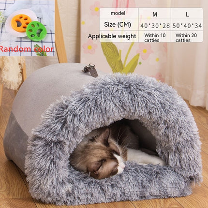 Cozy Portable Dog & Cat Nest – Warm, Plush, Foldable Bed for Autumn & Winter