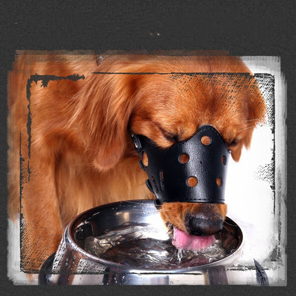 Adjustable Leather Dog Muzzle – Secure Bite-Proof Muzzle for Small & Large Dogs | Petpexi