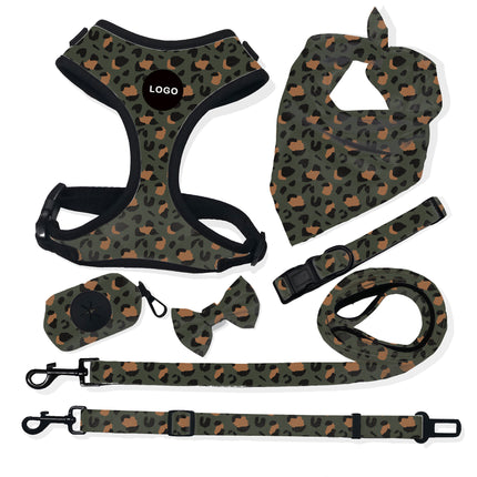 Pet Breathable Dog Harness Leash Set – Stylish & Comfortable Printed Cloth | Petpexi