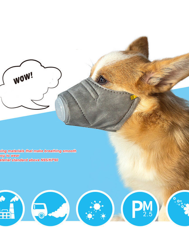 Anti-Fog Haze & Dust Mask for Dogs – Soft Cotton Respiratory Protection | Petpexi