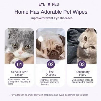 Pet Eye Wipes for Dogs & Cats – Tear Stain Remover & Gentle Eye Cleaning | Petpexi