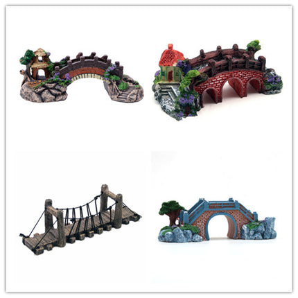Resin Fish Tank Landscape Fake Bridge Decoration – Small Size | www.petpexi.com