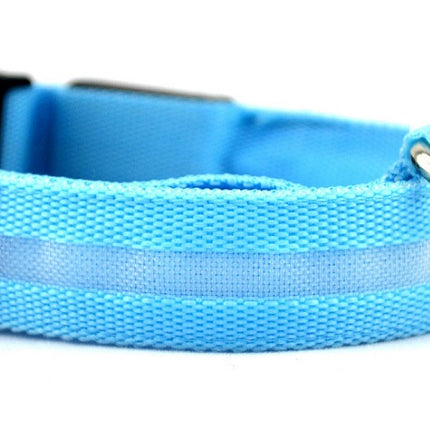 Nylon LED Luminous Dog Collar – Night Safety Flashing Glow Adjustable Pet Collar | Petpexi