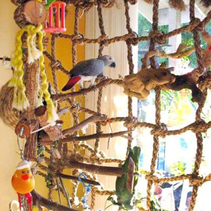 Parrot Bird Hemp Rope Climbing Net