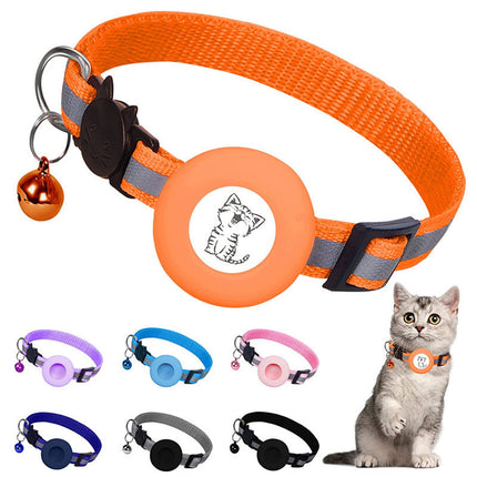 Apple Airtag Tracker Protective Cover with Reflective Bell Collar – Anti-Lost Pet Positioning | www.petpexi.com