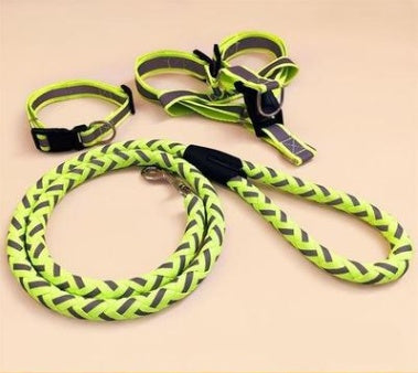 Pet Dog Leash with Collar - Adjustable, Heavy-Duty for All Sizes - petpexi.com