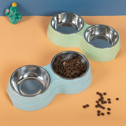 Double Pet Bowls – Stainless Steel Food & Water Feeder for Dogs & Cats | Petpexi