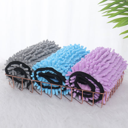 Super Absorbent Dog & Cat Bathrobe Towel – Quick-Drying Chenille Pet Towel | Petpexi
