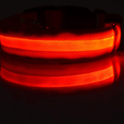 Nylon LED Luminous Dog Collar – Night Safety Flashing Glow Adjustable Pet Collar | Petpexi