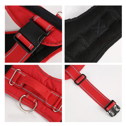 Personalized Copybook Reflective Dog Harness Adjustable Chest Strap - petpexi.com
