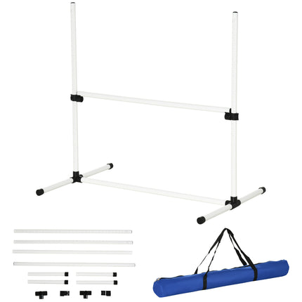 4-Piece Dog Agility Training Set with Adjustable Jump Poles & Carry Bag – PawHut
