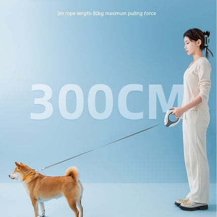 Ring With Light Dog Leash - Automatic Retractable Luminous Pet Leash 3m