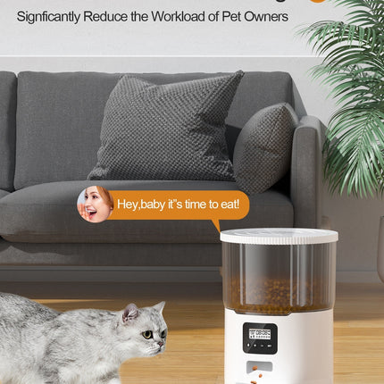 Premium Cat & Dog Smart Automatic Feeder – 4L WiFi Timed Pet Food Dispenser | Petpexi