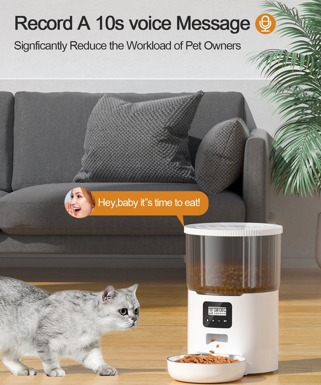 Premium Cat & Dog Smart Automatic Feeder – 4L WiFi Timed Pet Food Dispenser | Petpexi
