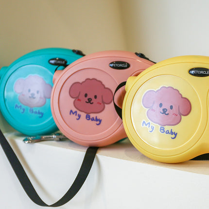 Cartoon Tractable Dog Leash 5m - Retractable Pet Leash for All Dogs - petpexi.com