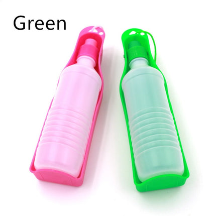 Portable Dog Water Bottle with Built-In Bowl – 500ml Travel Feeder | Petpexi