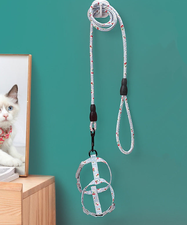 Cat I-Shaped Chest Harness – Adjustable Cotton Strap for Cats | Petpexi