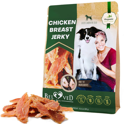 Chicken Jerky Dog Treats – All Natural, Organic, Grain-Free, High Protein, 300g | PetPexi