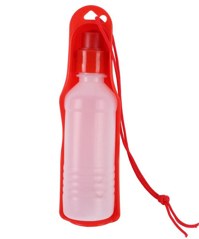 Portable Dog Water Bottle with Built-In Bowl – 500ml Travel Feeder | Petpexi