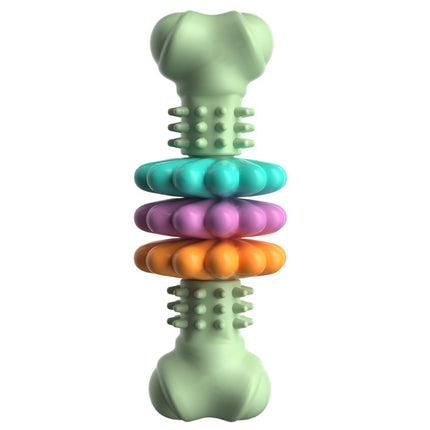 Indestructible TPR Bone Chew Toy for Dogs - Teeth Cleaning & Anxiety Relief - Petpexi.com