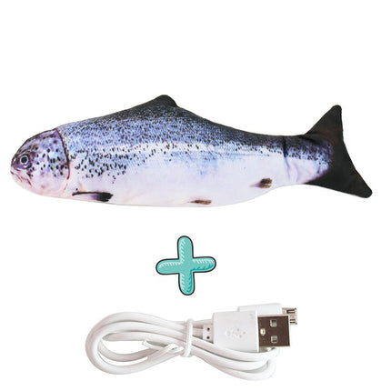 Interactive Plush Fish Cat Toy – Realistic Bite & Kick Play | PetPexi