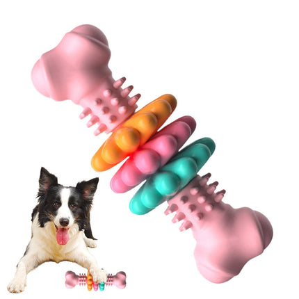 Indestructible TPR Bone Chew Toy for Dogs - Teeth Cleaning & Anxiety Relief - Petpexi.com