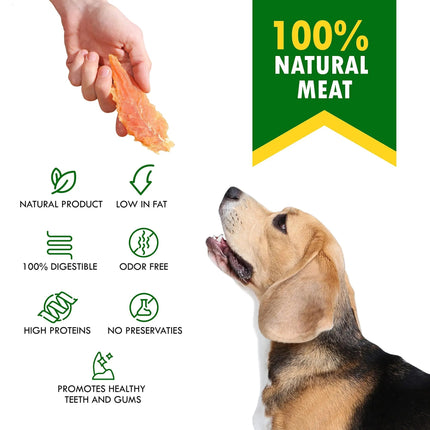 Chicken Jerky Dog Treats – All Natural, Organic, Grain-Free, High Protein, 300g | PetPexi
