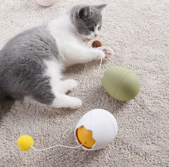 Funny Cat Artifact Toy – Interactive Knot Toy with Cotton Ball | Petpexi